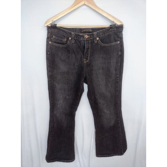 Jeanstar Faded Black Denim Bootcut‎ Jeans Size 14 Waist 32" - Picture 1 of 7